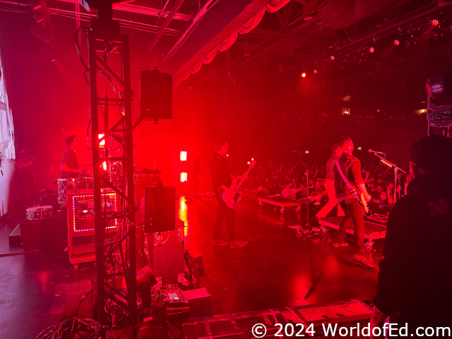 Senses Fail in a red backlight.