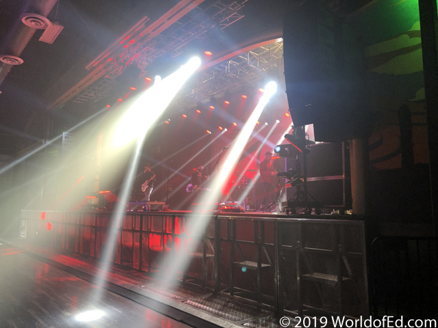 Senses Fail in bright lighting during the soundcheck.