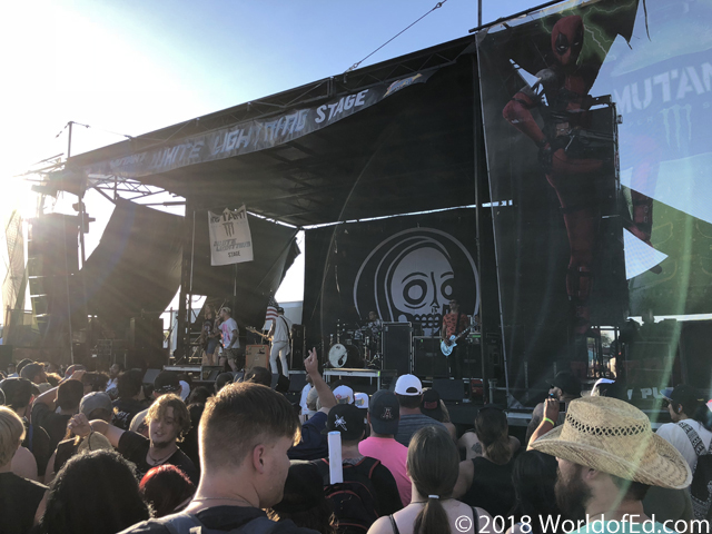 Senses Fail performing as seen from the crowd.