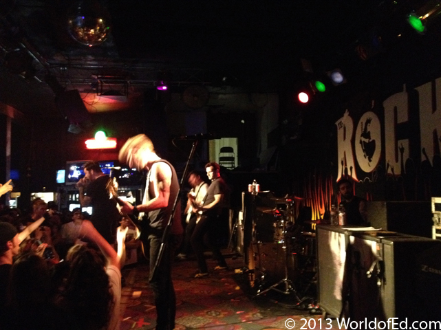 Senses Fail on stage performing.