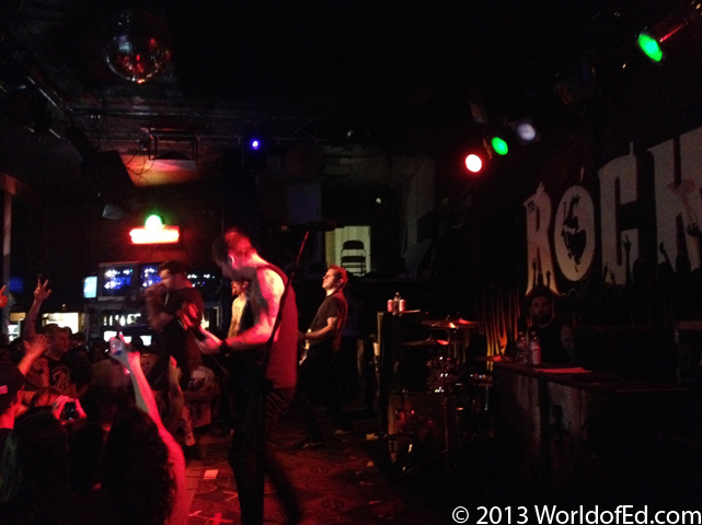 Senses Fail on stage performing.