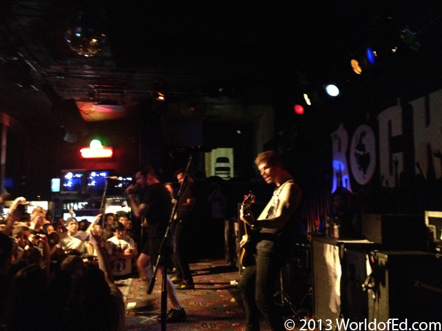 Senses Fail on stage performing.