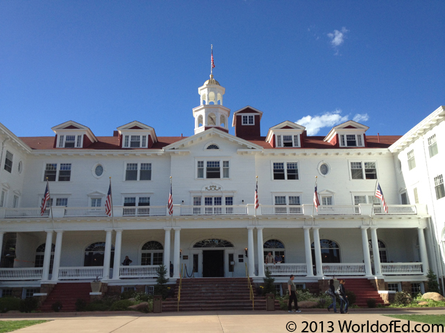 The exterior of the Stanley Hotel.