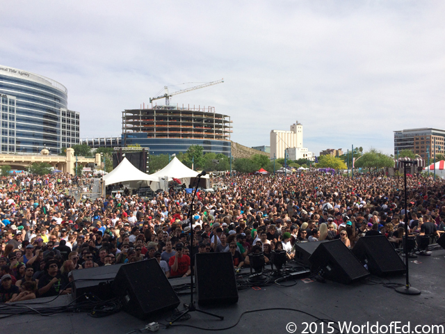 A view of the crowd from the stage.