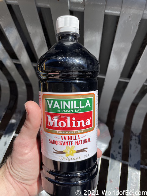 A bottle of Mexican vanilla.
