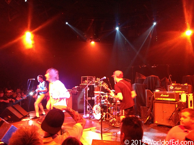 Guttermouth on stage performing.