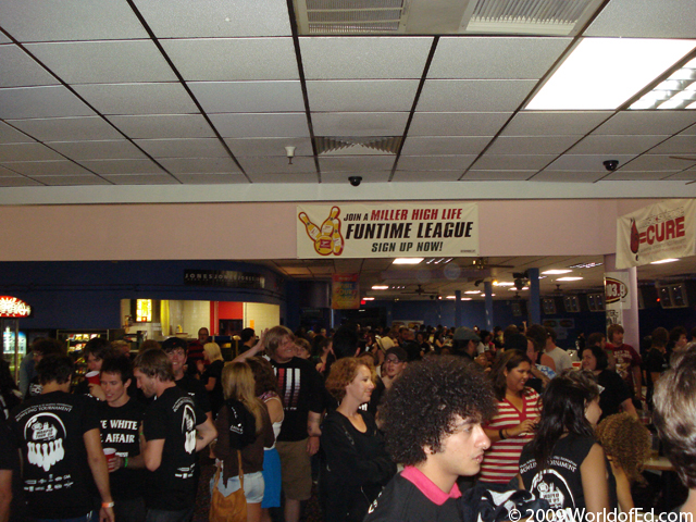 Fans and bands checking into the event.