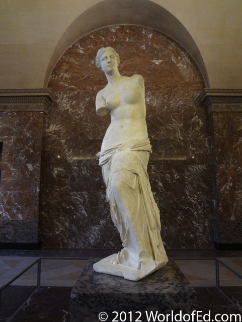 The Venus di Milo statue.