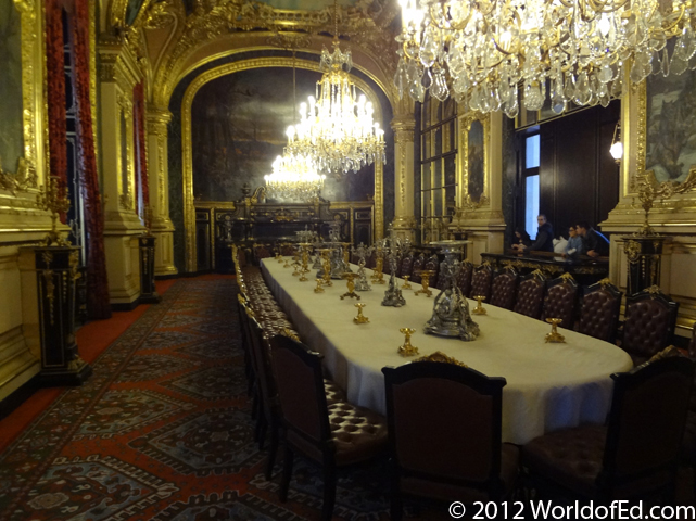 Napolean's formal dining room in the Louvre.