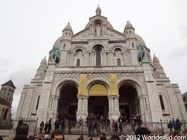 The exterior of the Basilique du Sacre-Coeur.